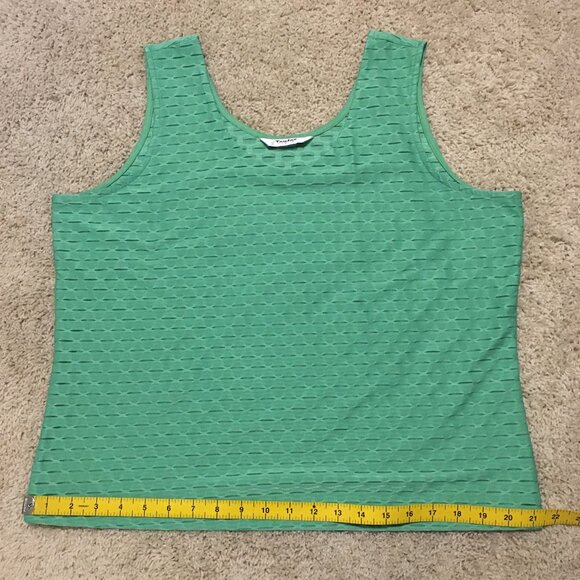 Vintage Sea Green Two Layer Scale Texture Tank Top - Picture 12 of 13
